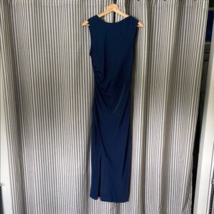 Abercrombie and Fitch Navy Blue Sleeveless Dress, Low back (size Medium Tall)
